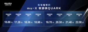 越野潮品類燃擎來(lái)襲！“科考級(jí)SUV”mu-X牧游俠QUARK上市 售價(jià)16萬(wàn)元起