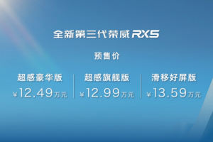 2小時訂單破萬 全新第三代榮威RX5/超混eRX5預售火熱進行中