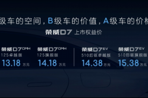 上市權益價12.18萬起 榮威D7誠意上市 爆款潛質重塑B級車競爭格局